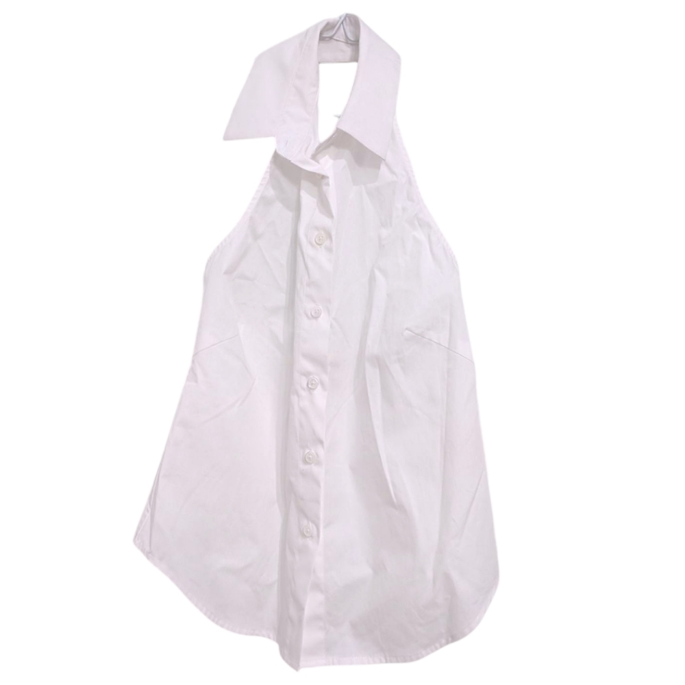 GRAMMAR White Sleeveless Button-Up Blouse 2
